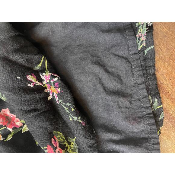 Anthropologie MIDI Dress Size Small Sleeveless Lola  Embroidered Floral Black - Picture 11 of 11